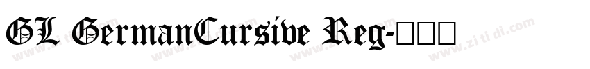 GL GermanCursive Reg字体转换